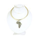 Golden Metal African Map Choker